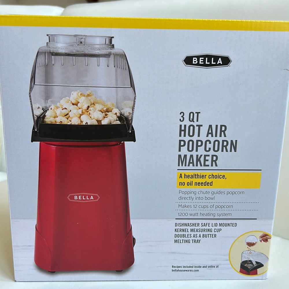 Bella 12 cup Hot Air Popcorn Maker